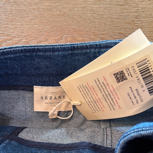 Sezane Lana Denim Wrap Skirt - Picture 2 of 3